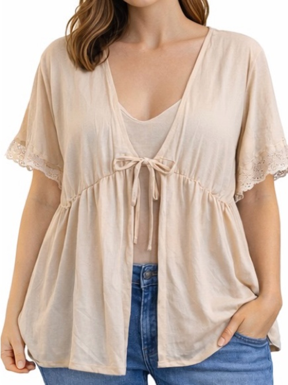 Women’s Plus Size Beige Blouse - Size 4X